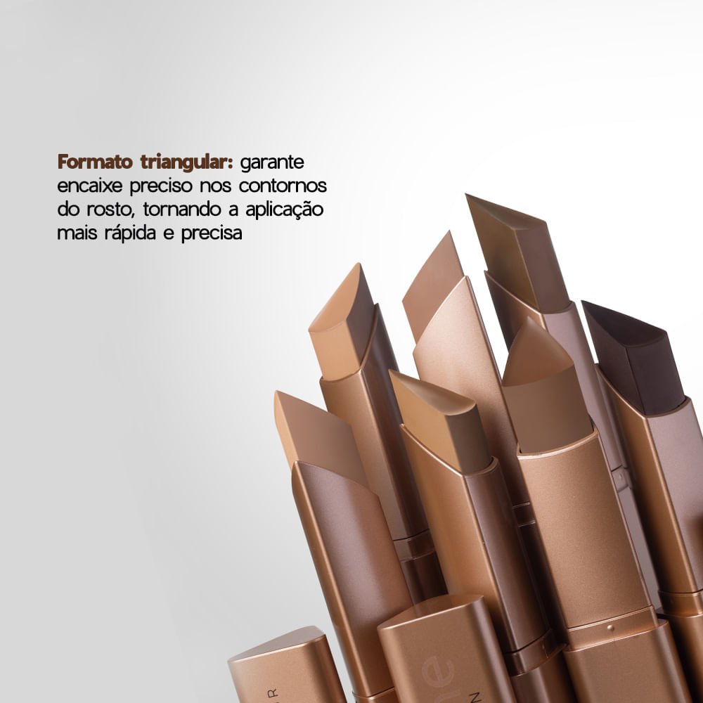 Bronzer em Bastão Marrom Claro - Bronzer Contour Stick Edition Quince 8g Quince 4