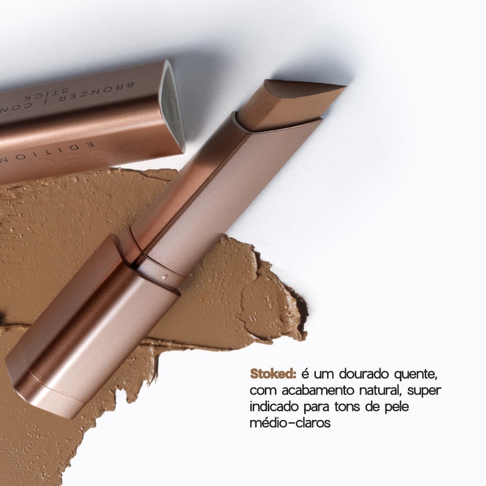 Bronzer em Bastão Marrom Médio Claro - Bronzer Contour Stick Edition Stoked 8g Stoked 2