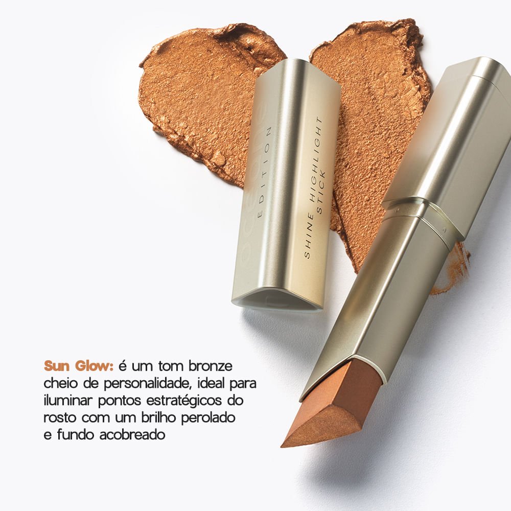 Iluminador em Bastão Bronze - Shine Highlight Stick Océane Edition Sun Glow 8g Sun Glow 2