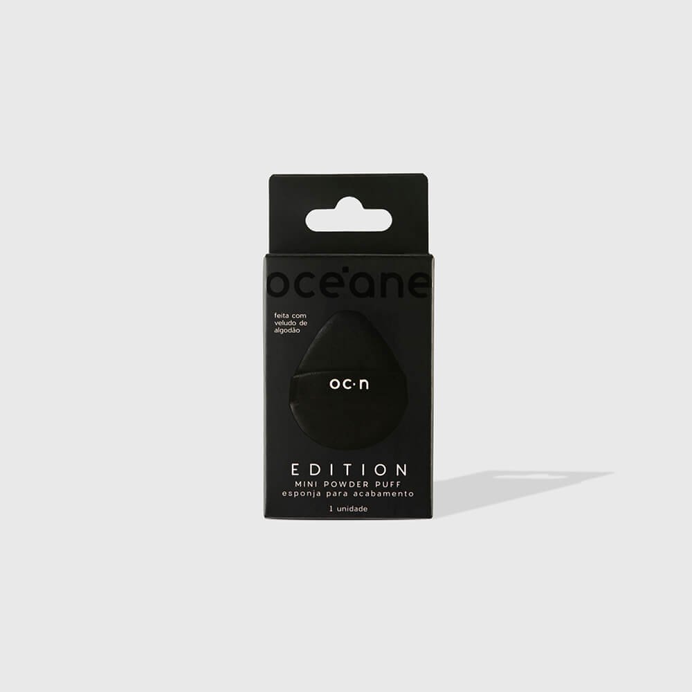 Mini Esponja para Acabamento Preta - Mini Powder Puff Océane Edition Preto 3