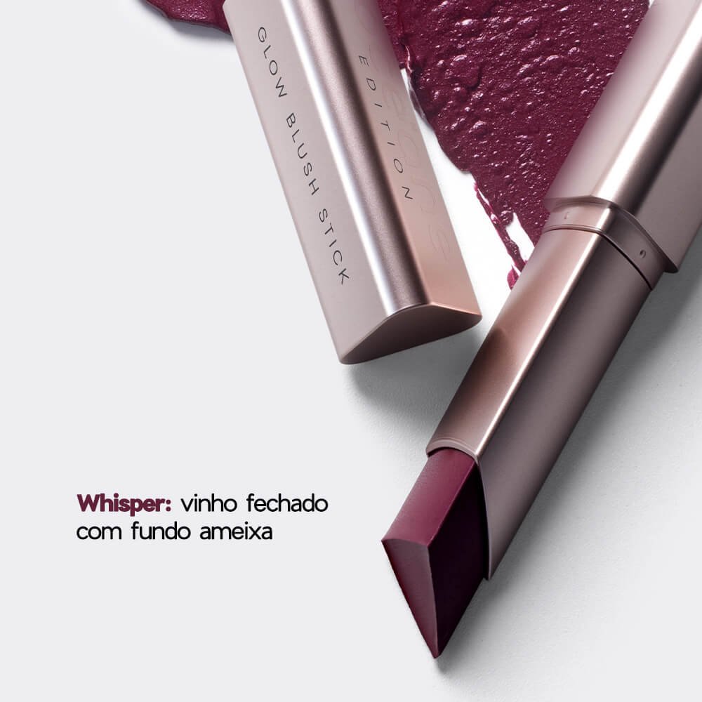 Blush em Bastão Cintilante Vinho - Glow Blush Stick Whisper Océane Edition 7g Whisper 2
