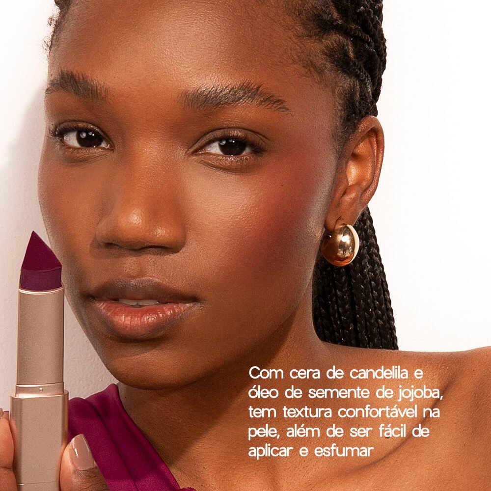 Blush em Bastão Cintilante Vinho - Glow Blush Stick Whisper Océane Edition 7g Whisper 4