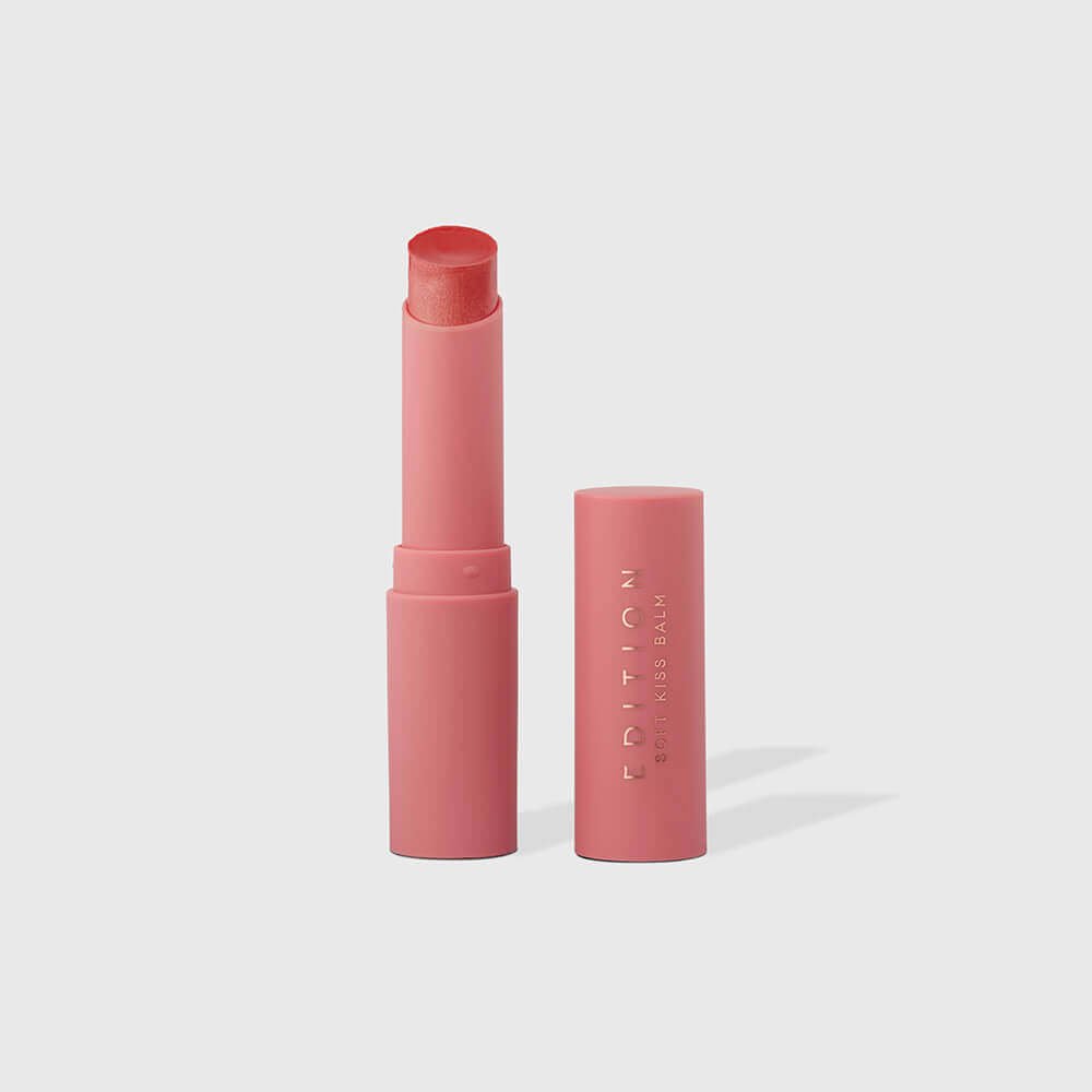 Bálsamo Labial Rosa Coral - Soft Kiss Glossy Balm Rose Pink 3,2g