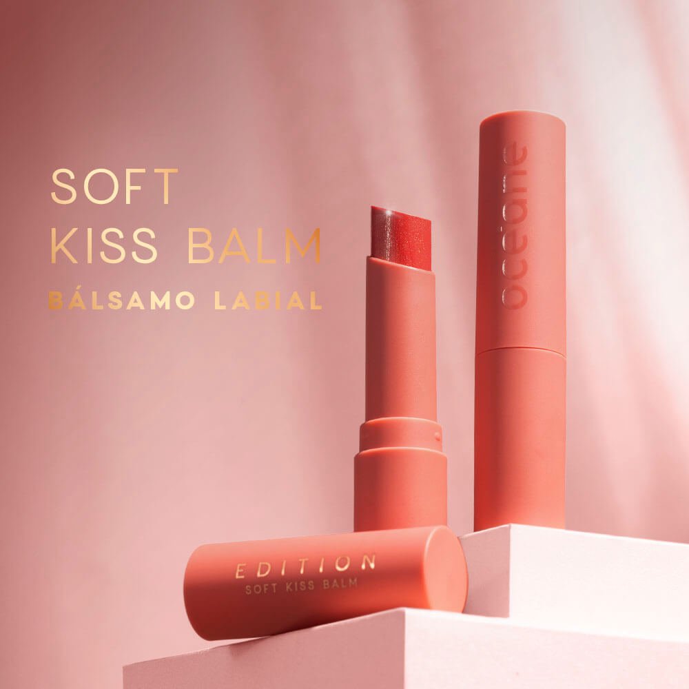 Bálsamo Labial Rosa Coral - Soft Kiss Glossy Balm Rose Pink 3,2g Rosa Coral 2