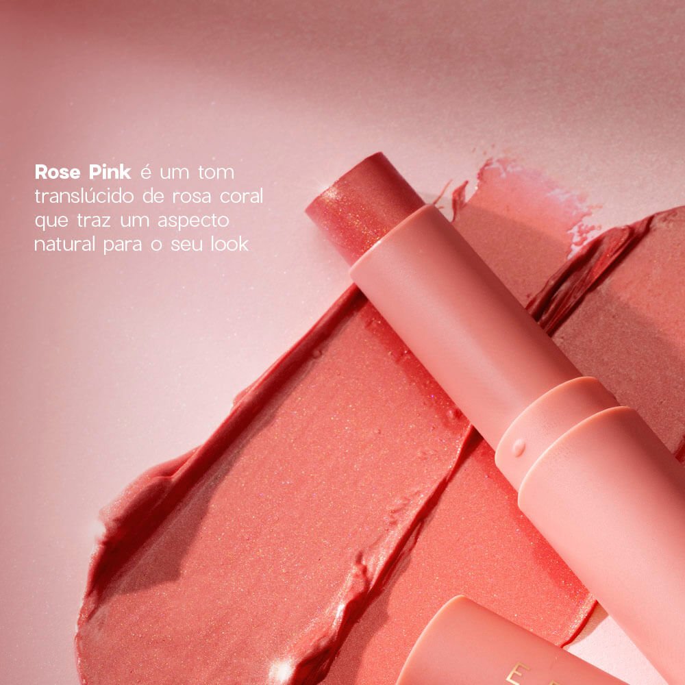 Bálsamo Labial Rosa Coral - Soft Kiss Glossy Balm Rose Pink 3,2g Rosa Coral 5