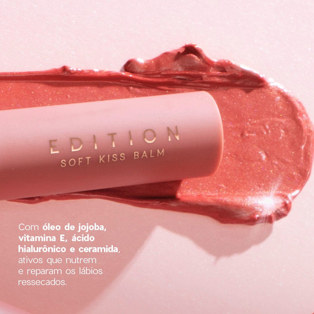 Bálsamo Labial Rosa Coral - Soft Kiss Glossy Balm Rose Pink 3,2g Rosa Coral 6