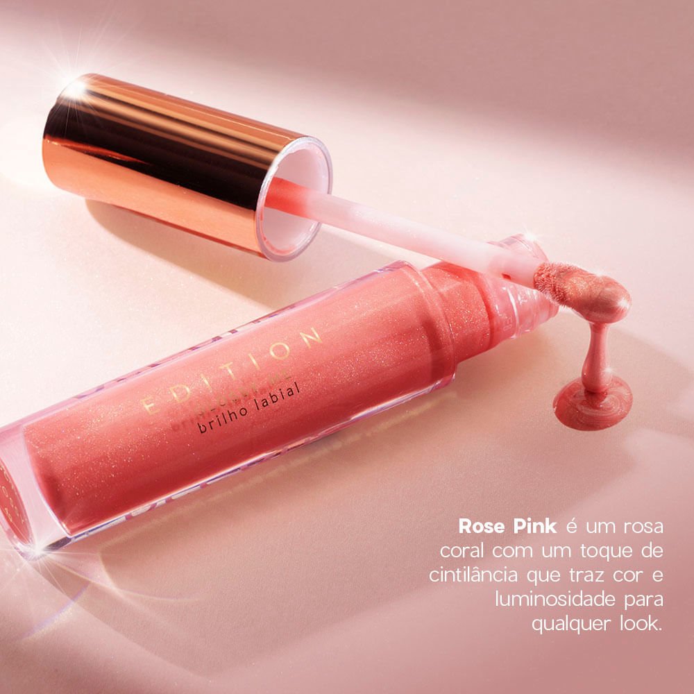Brilho Labial Glossy - Glossy Me Rosé Pink Océane Edition 4g Rosé Pink 6