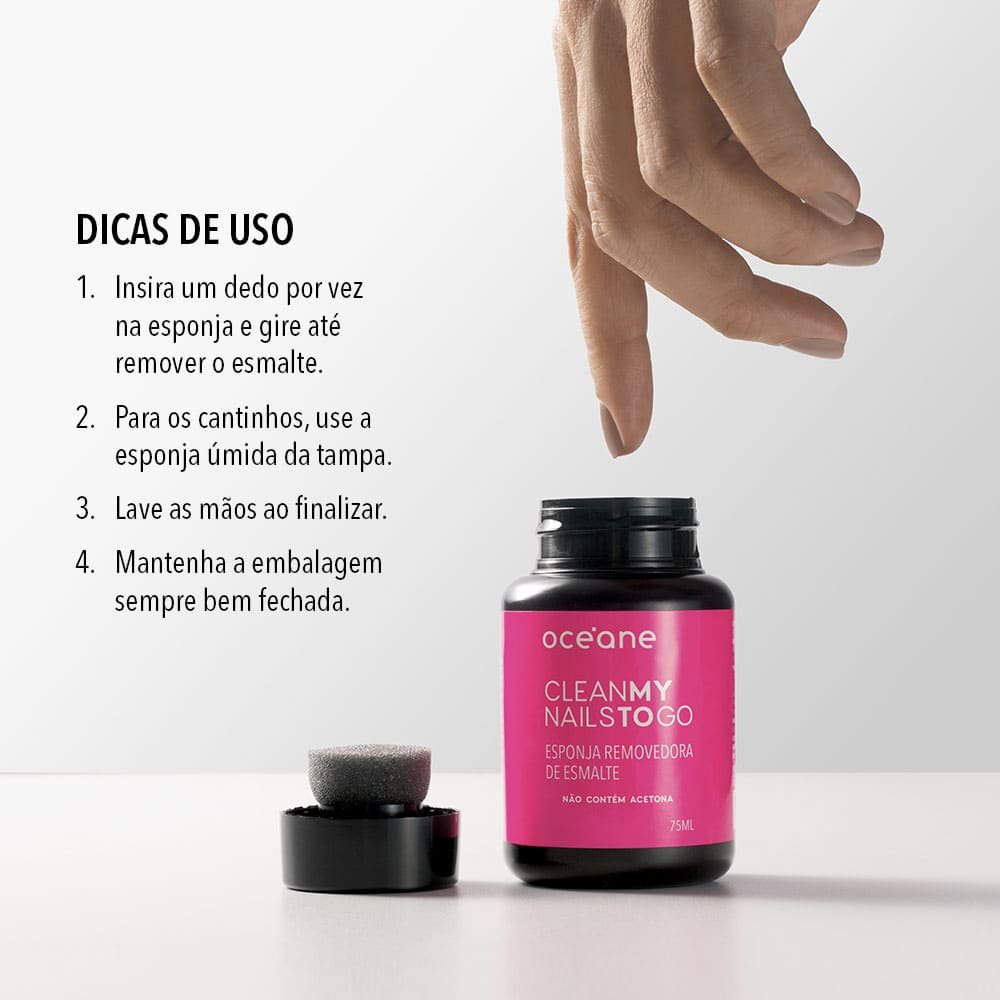 Esponja Removedora de Esmalte - Clean My Nails To Go 75ml 75ml 6