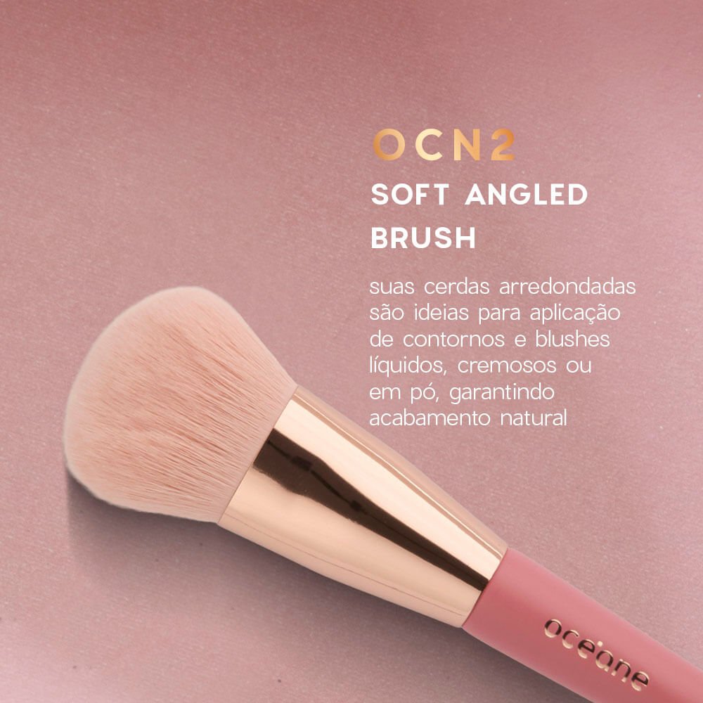 Mini Kit com 5 Pincéis Coral Mini Brush Kit ÚNICO 5