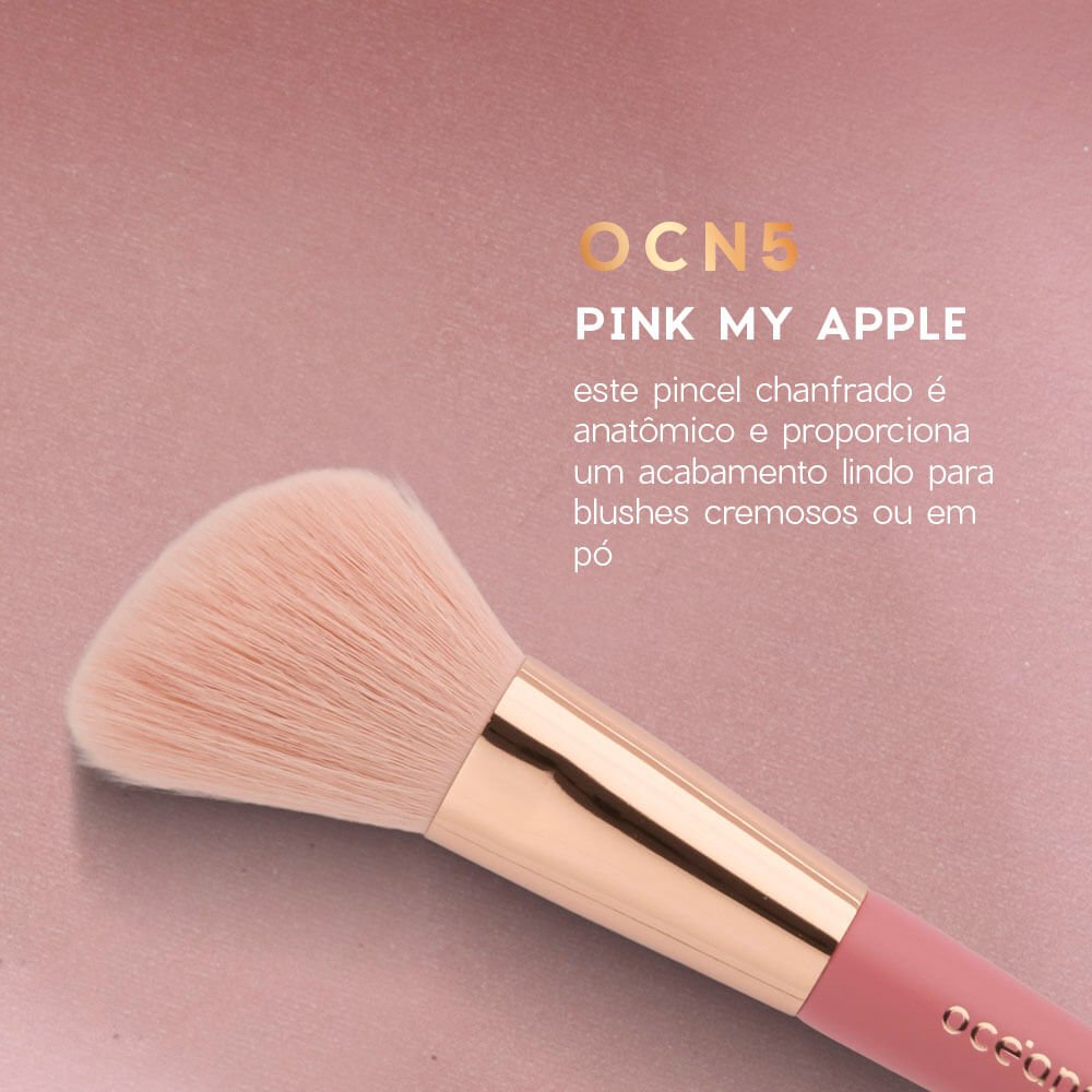 Mini Kit com 5 Pincéis Coral Mini Brush Kit ÚNICO 6