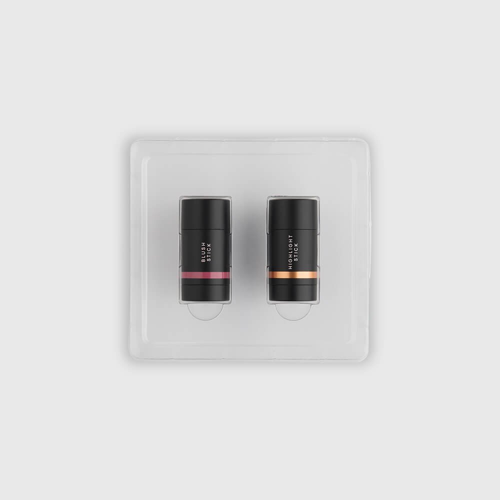 Kit Presente Minis Edition -Blush + Iluminador em Bastão 6g (2 Produtos) ÚNICO 2