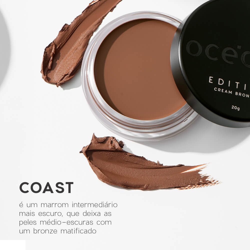 Bronzer Cremoso Marrom Médio Escuro - Cream Bronzer Coast Océane Edition Coast 2