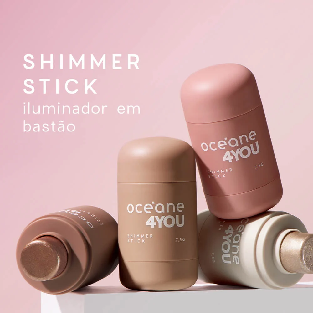 Iluminador em Bastão Perolado - Shimmer Stick Iced Pearl Oceane 4you 7,5g Iced Pearl 3