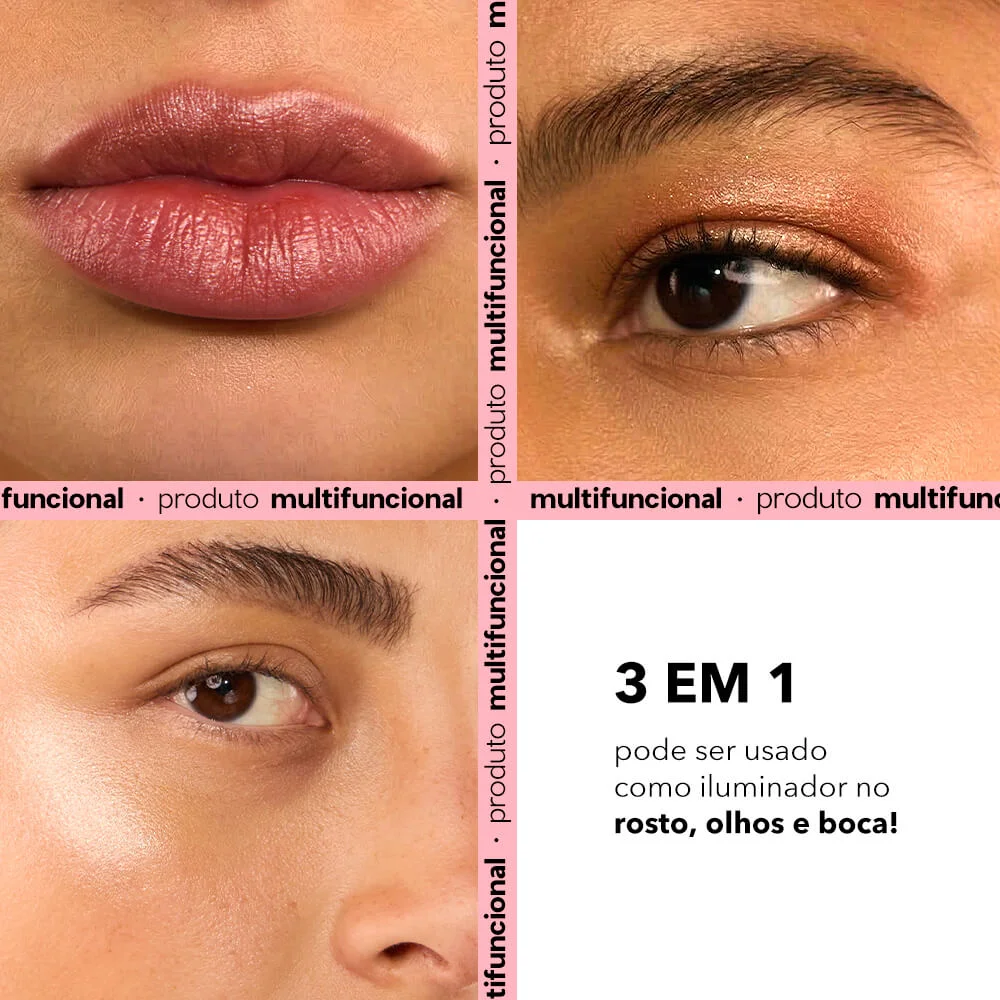 Iluminador em Bastão Perolado - Shimmer Stick Iced Pearl Oceane 4you 7,5g Iced Pearl 4