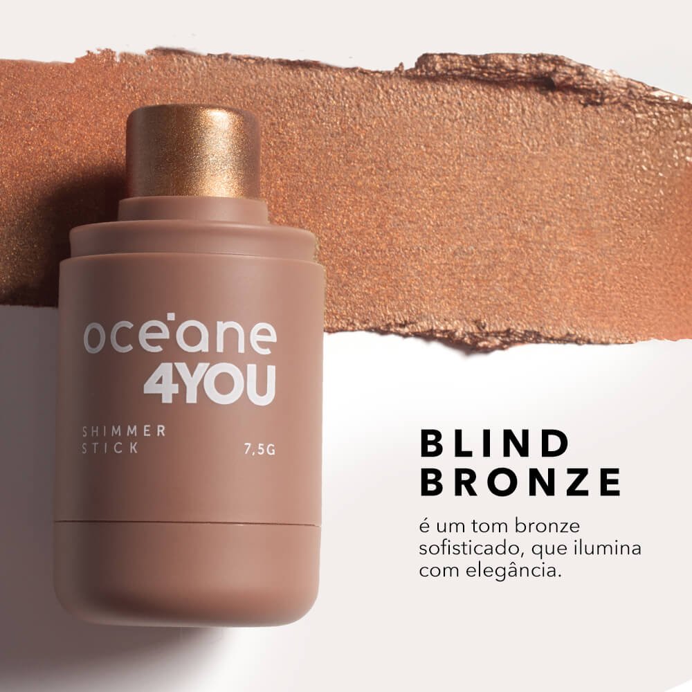 Iluminador em Bastão Bronze - Shimmer Stick Blind Bronze Oceane 4you 7,5g Blind Bronze 4