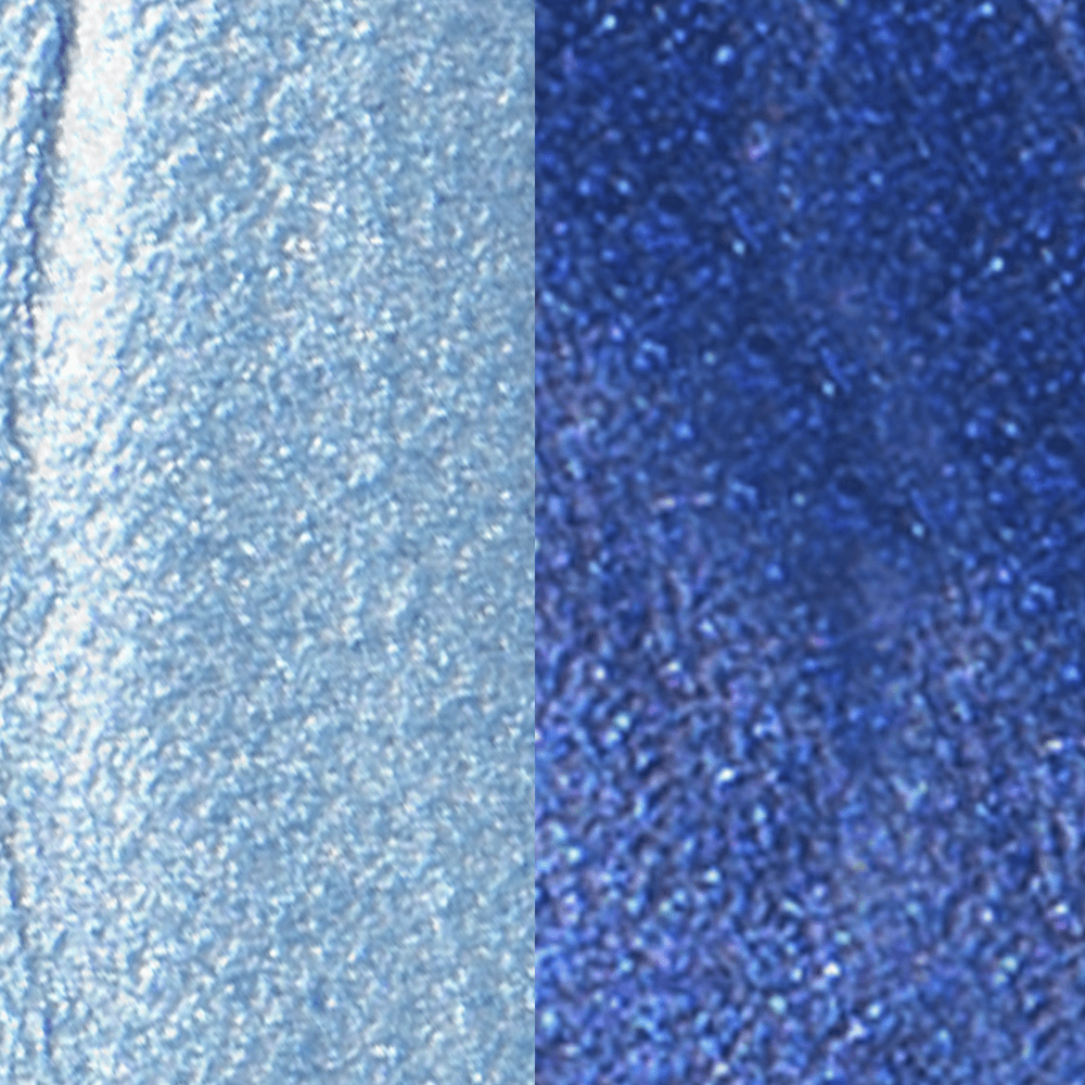 Sombra em Bastão Dupla Azul Claro e Azul Marinho Larissa Manoela By Océane - Duo Eyeshadow Stick Ultramarine And Mettalic Blue 2,4g Azul 8