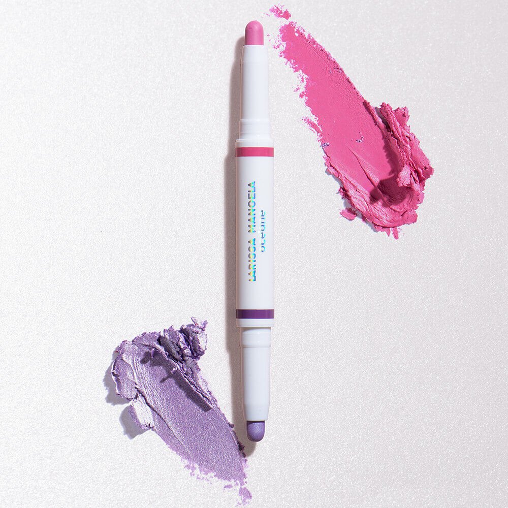 Sombra em Bastão Dupla Rosa e Violeta Larissa Manoela By Océane - Duo Eyeshadow Stick Pink Sky And Mettalic Violet 2,4g Pink Sky/Mettalic Violet 4