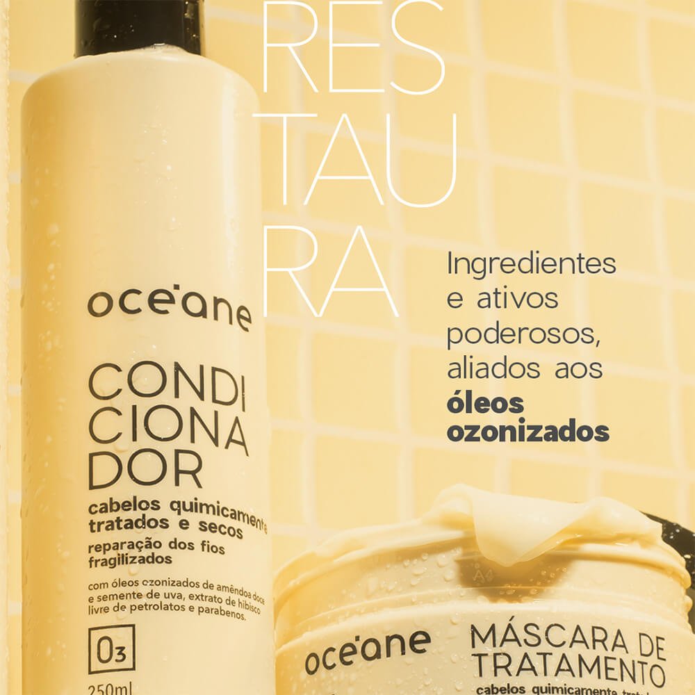 Kit Shampoo + Condicionador + Máscara de Tratamento Para Cabelos Quimicamente Tratados + Reconstrutor (4 Produtos) ÚNICO 7
