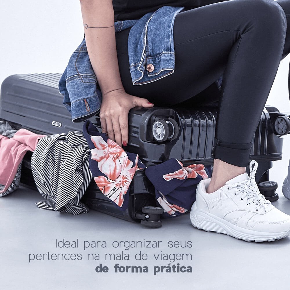 Organizador de Viagem Cinza - Trip Organizer 3un Cinza 3
