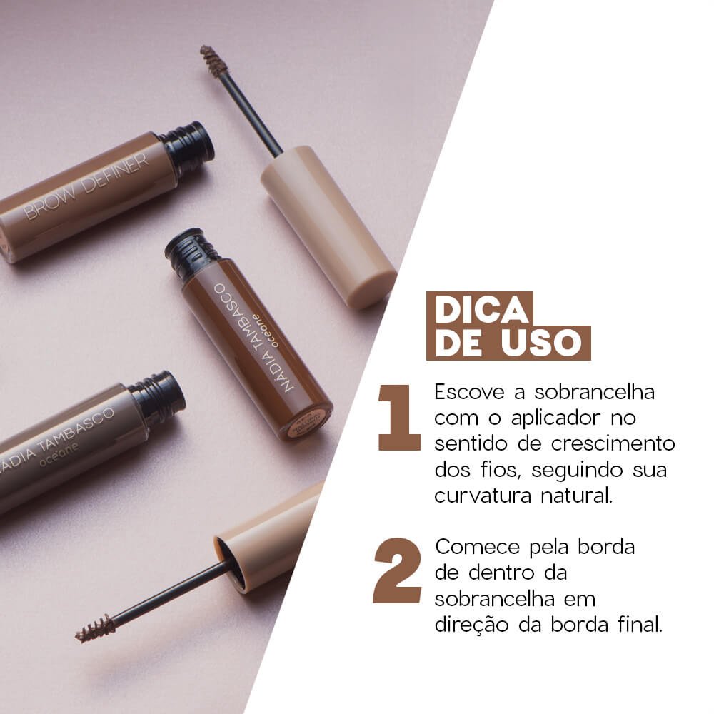 Máscara de Sobrancelha Castanho Claro Nádia Tambasco By Océane - Brow Definer Light Brown 5ml Castanho Claro 6
