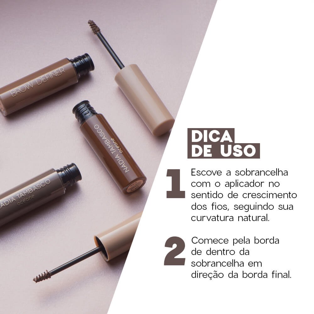 Máscara de Sobrancelha Castanho Escuro Nádia Tambasco By Océane - Brow Definer Deep Brown 5ml Deep Brown 5