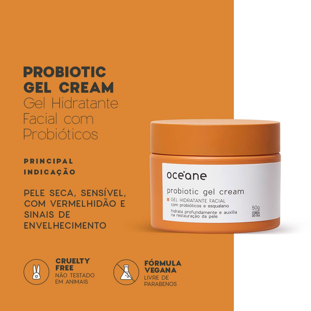 Gel Facial com Probióticos e Esqualano - Probiotic Gel Cream 50g 50g 2
