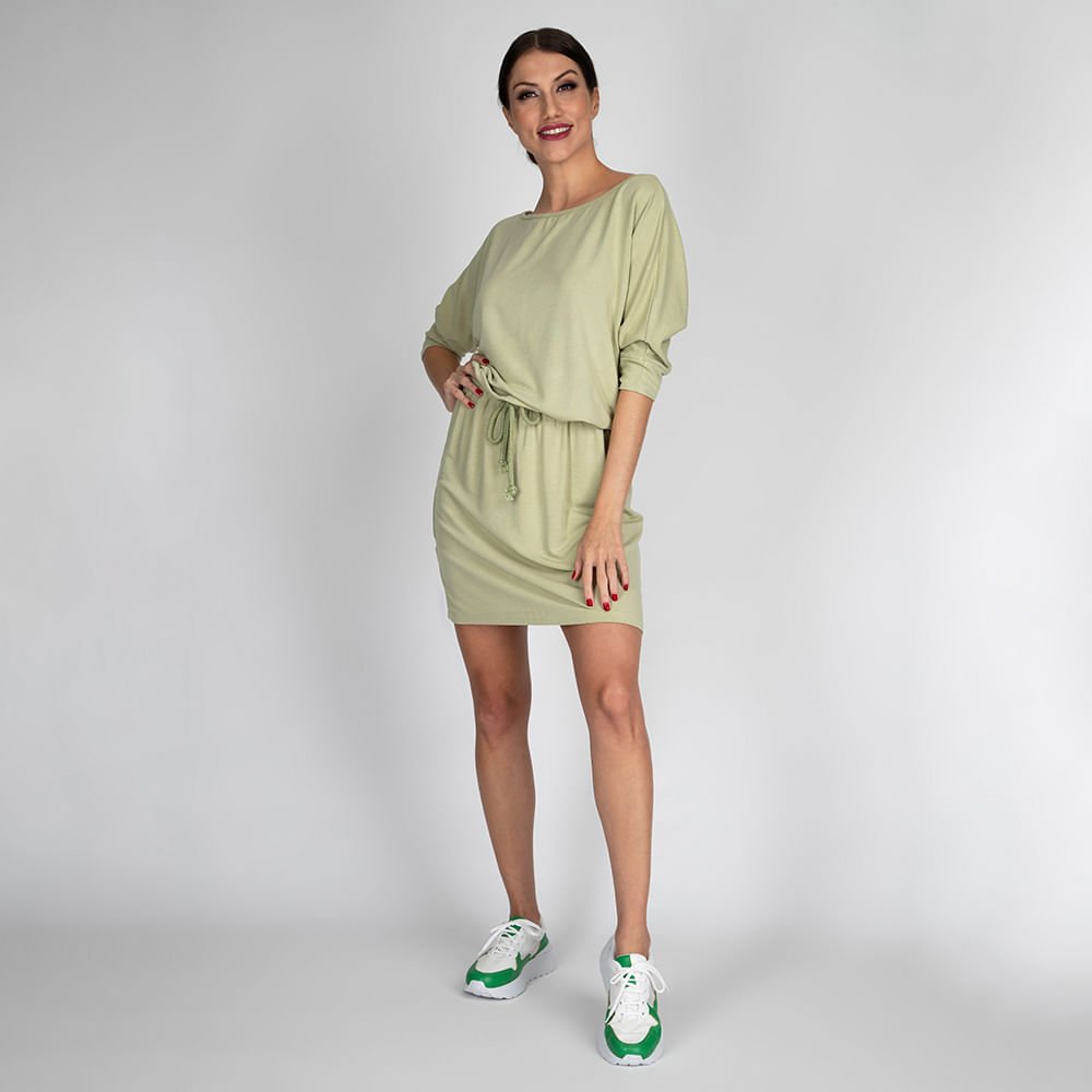 Tênis Flatform Jogging com Tela Verde Verde 8