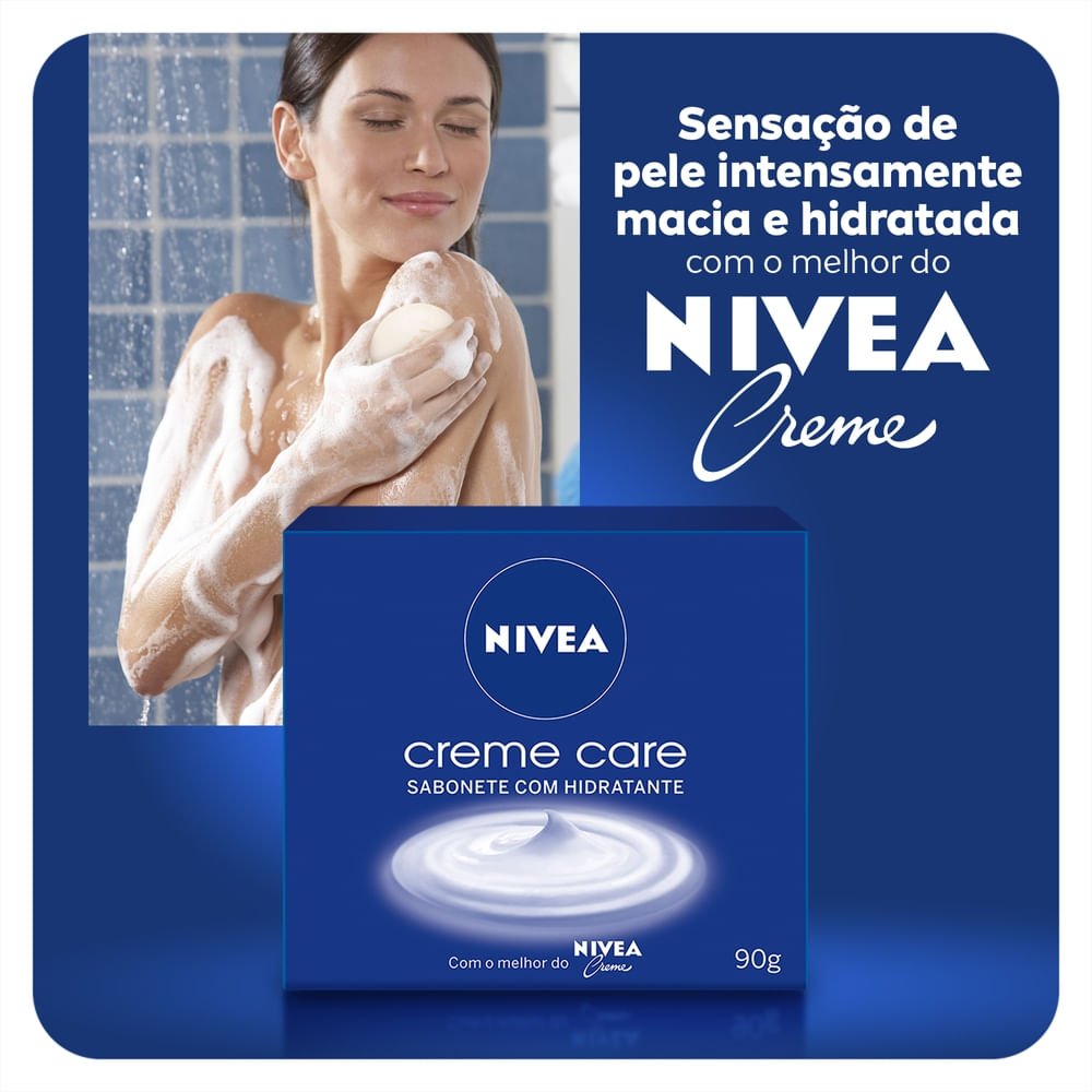 NIVEA Sabonete em Barra Creme Care 90g - 12 unidades ÚNICO 3