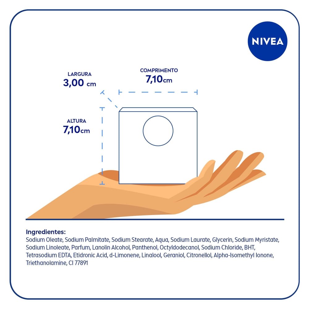 NIVEA Sabonete em Barra Creme Care 90g - 12 unidades ÚNICO 8