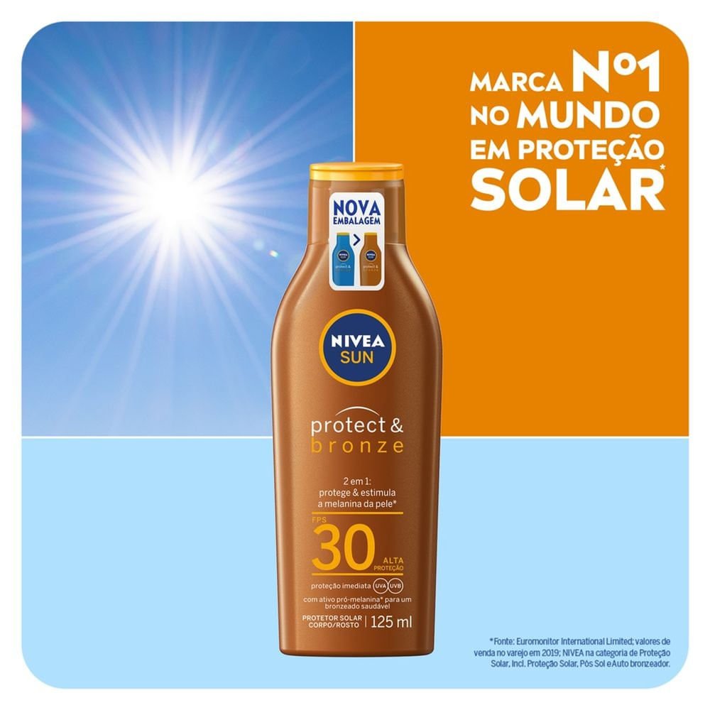 NIVEA SUN Protetor Solar Protect & Bronze FPS30 125ml 125ml 3