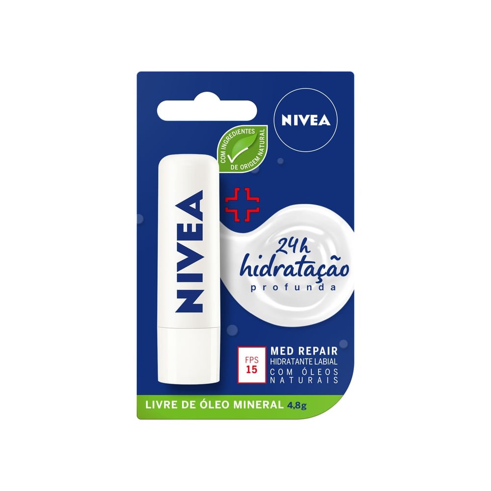 NIVEA Hidratante Labial Med Repair Reparação Intensiva 4,8 g  - 2 unidades ÚNICO 2