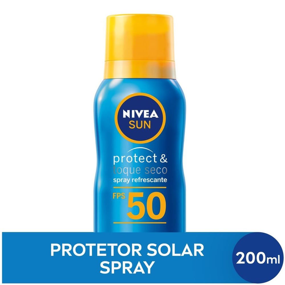 NIVEA SUN Protetor Solar Spray Protect & Toque Seco FPS 50 200ml