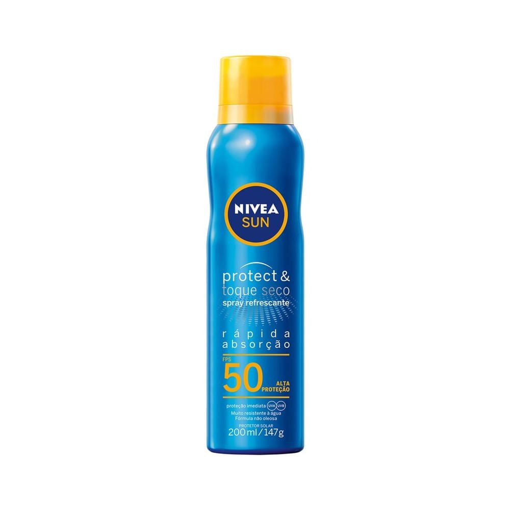 NIVEA SUN Protetor Solar Spray Protect & Toque Seco FPS 50 200ml 200ml 2