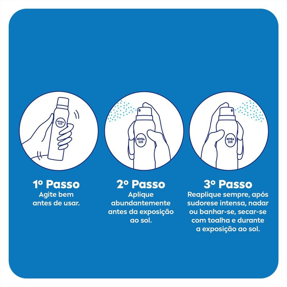 NIVEA SUN Protetor Solar Spray Protect & Toque Seco FPS 50 200ml 200ml 6