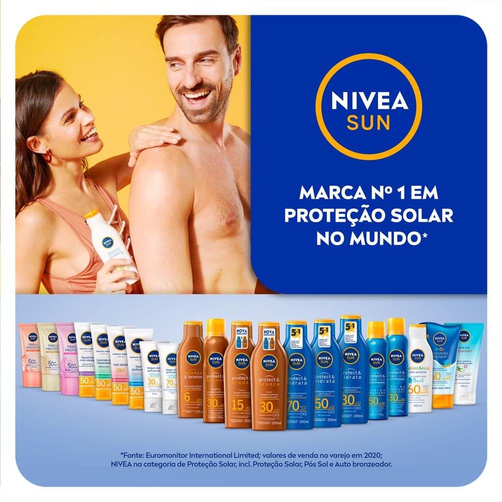 NIVEA SUN Protetor Solar Spray Protect & Toque Seco FPS 50 200ml 200ml 8