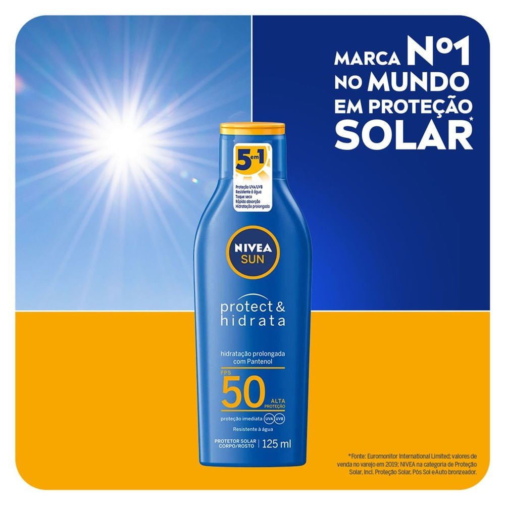 NIVEA SUN Protetor Solar Protect & Hidrata 125ml FPS50 125ml 3