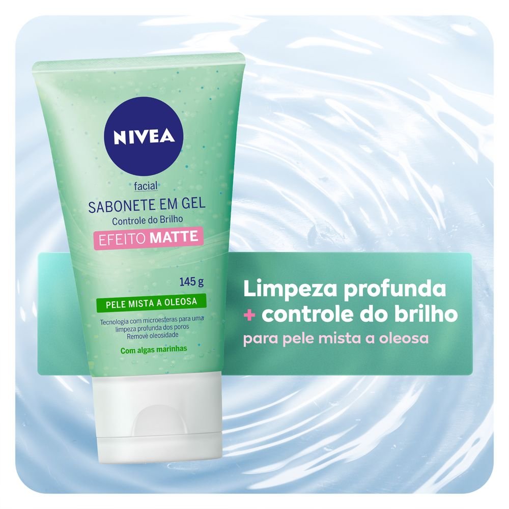 Kit Controle do Brilho NIVEA: Gel Facial+ Tônico Adstringente Facial Controle do Brilho + Sabonete em Gel Facial Controle do Brilho ÚNICO 2