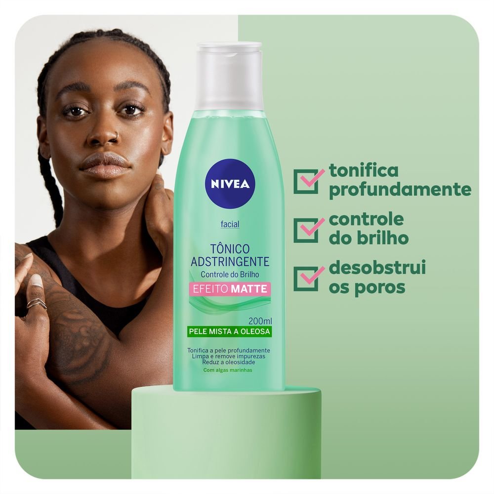 Kit Controle do Brilho NIVEA: Gel Facial+ Tônico Adstringente Facial Controle do Brilho + Sabonete em Gel Facial Controle do Brilho ÚNICO 5