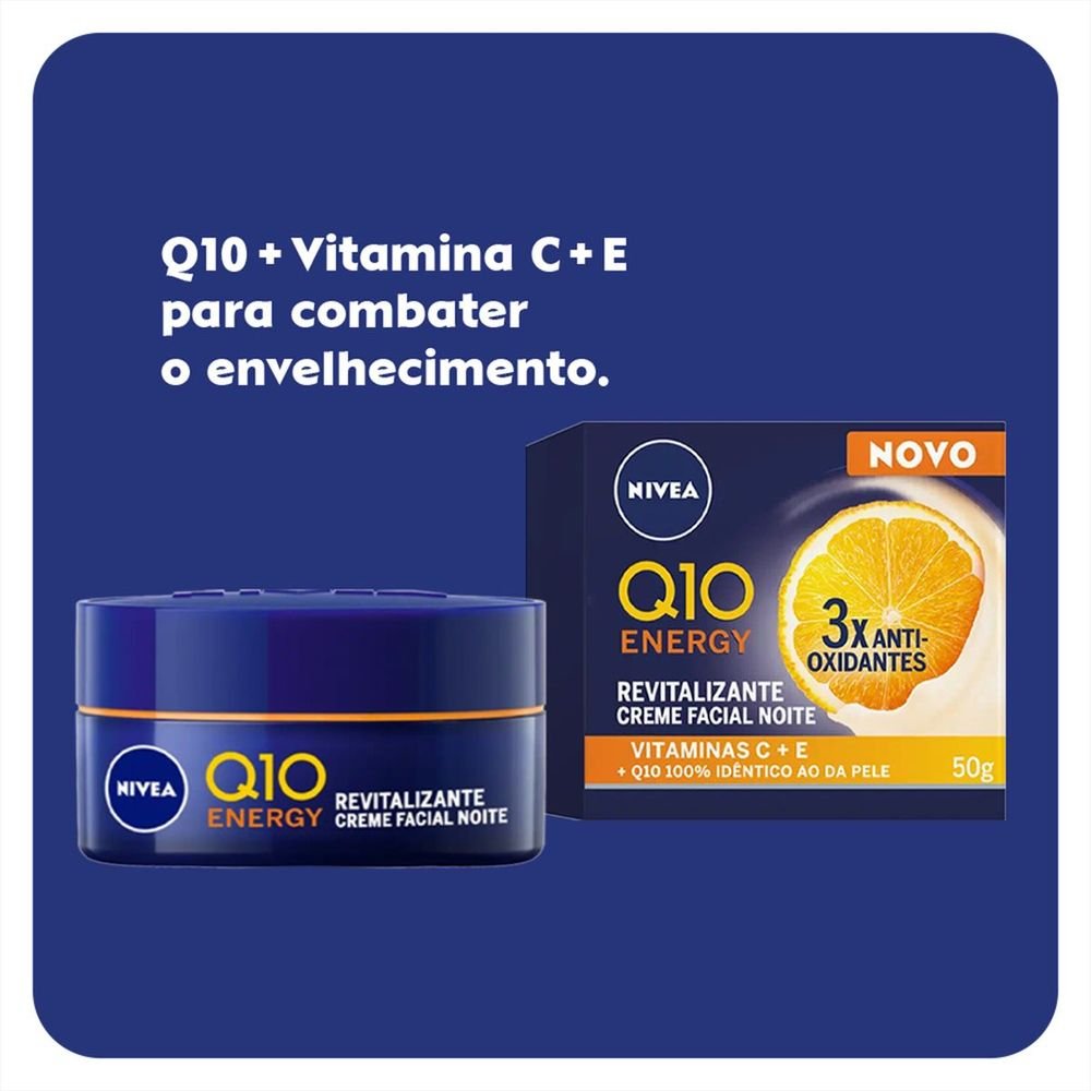 Kit Q10 Plus C - Creme Facial Antissinais Dia NIVEA Q10 Plus C FPS15 50ml + NIVEA Creme Facial Antissinais Noite Q10 Plus C 50ml ÚNICO 6
