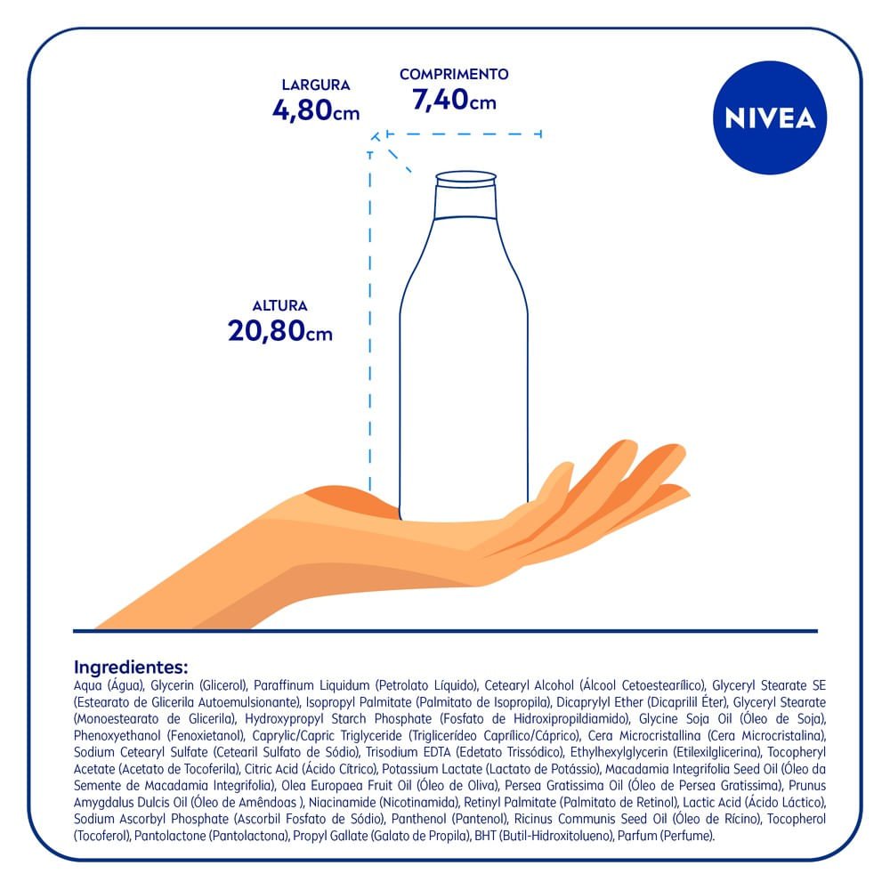 NIVEA Hidratante Desodorante Beleza Radiante Cuidado Intenso 400ml 400ml 7