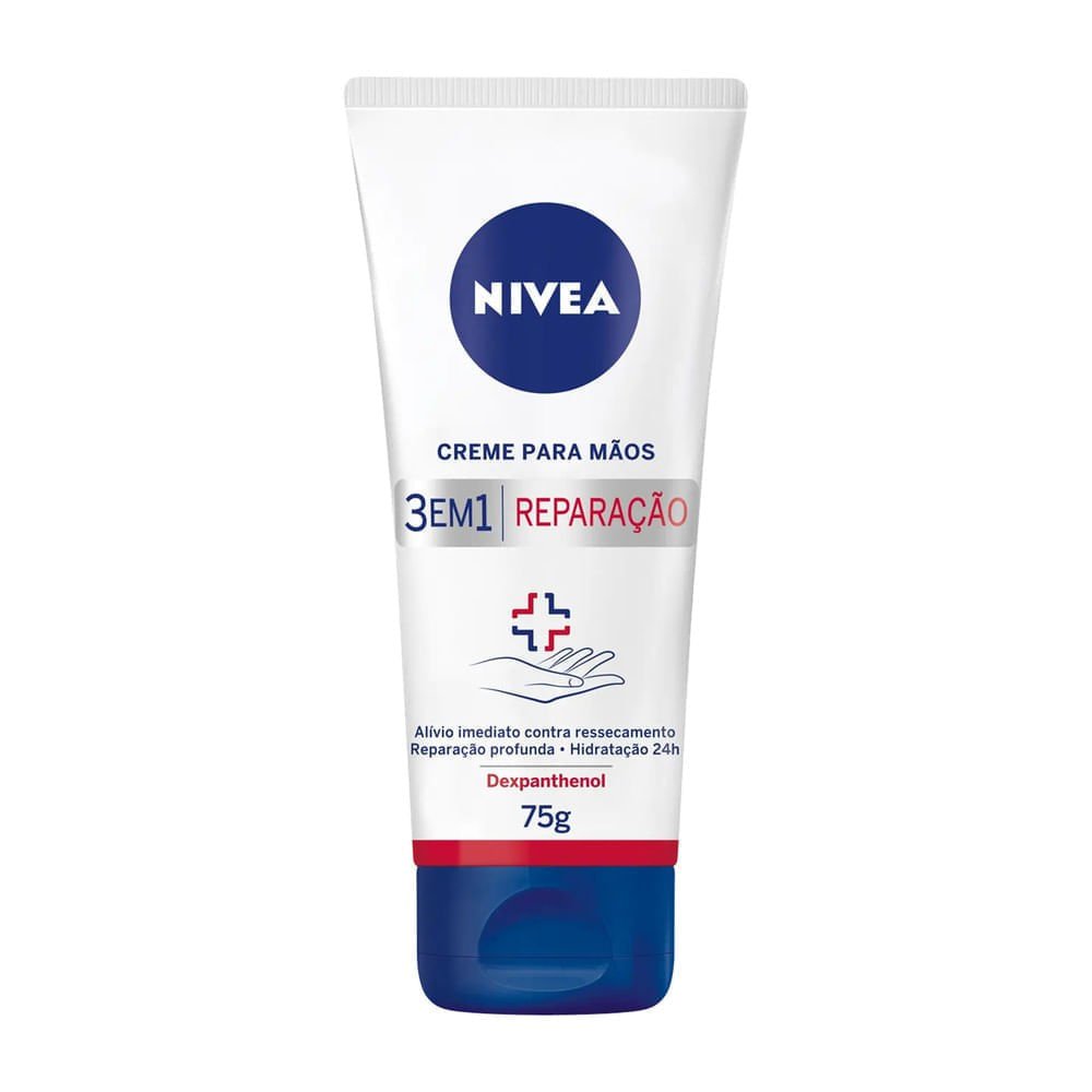 NIVEA Creme Para as Mãos 3 em 1 Reparação com Dexpanthenol 75g 75g 2
