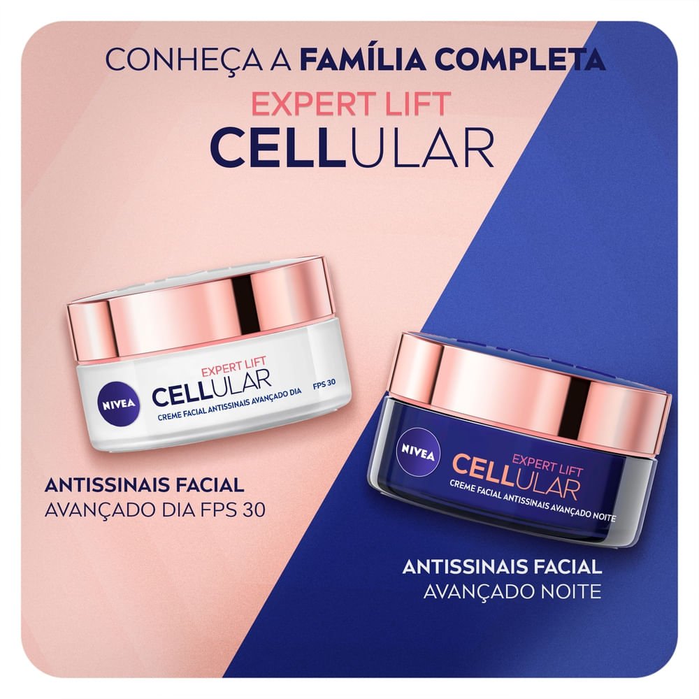 Kit Nivea Cellular Expert Lift Antissinais Dia Fps30 50Ml + Cellular Expert Lift Antissinais Noite 50Ml + Ganhe Necessaire ÚNICO 2