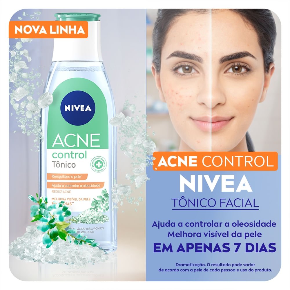 Kit Nivea Controle Da Acne Control. Contém: Sabonete + Tônico + Esfoliante + Hidratante + Ganhe Necessaire ÚNICO 5