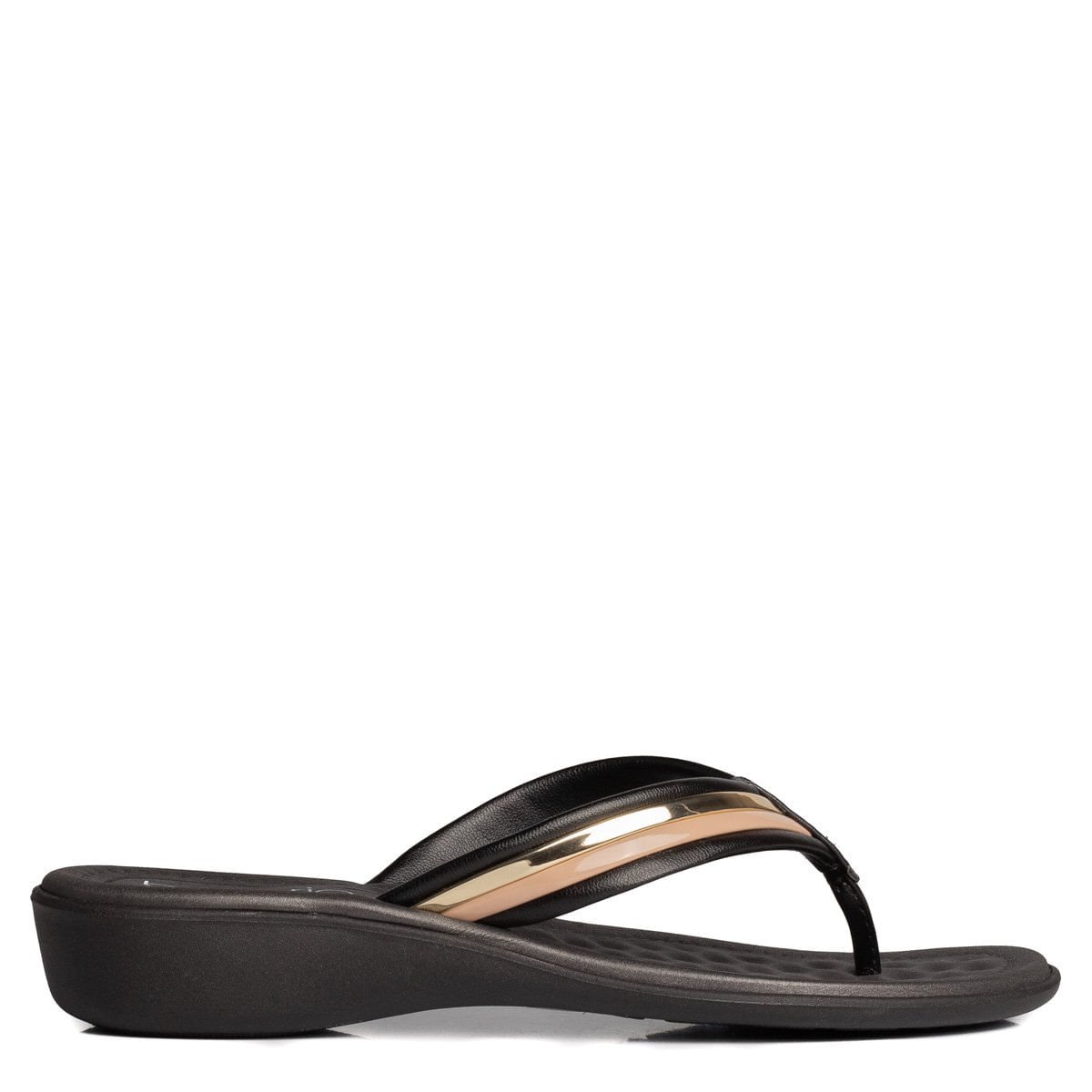 Chinelo Feminino Beira Rio Rasteira Preto