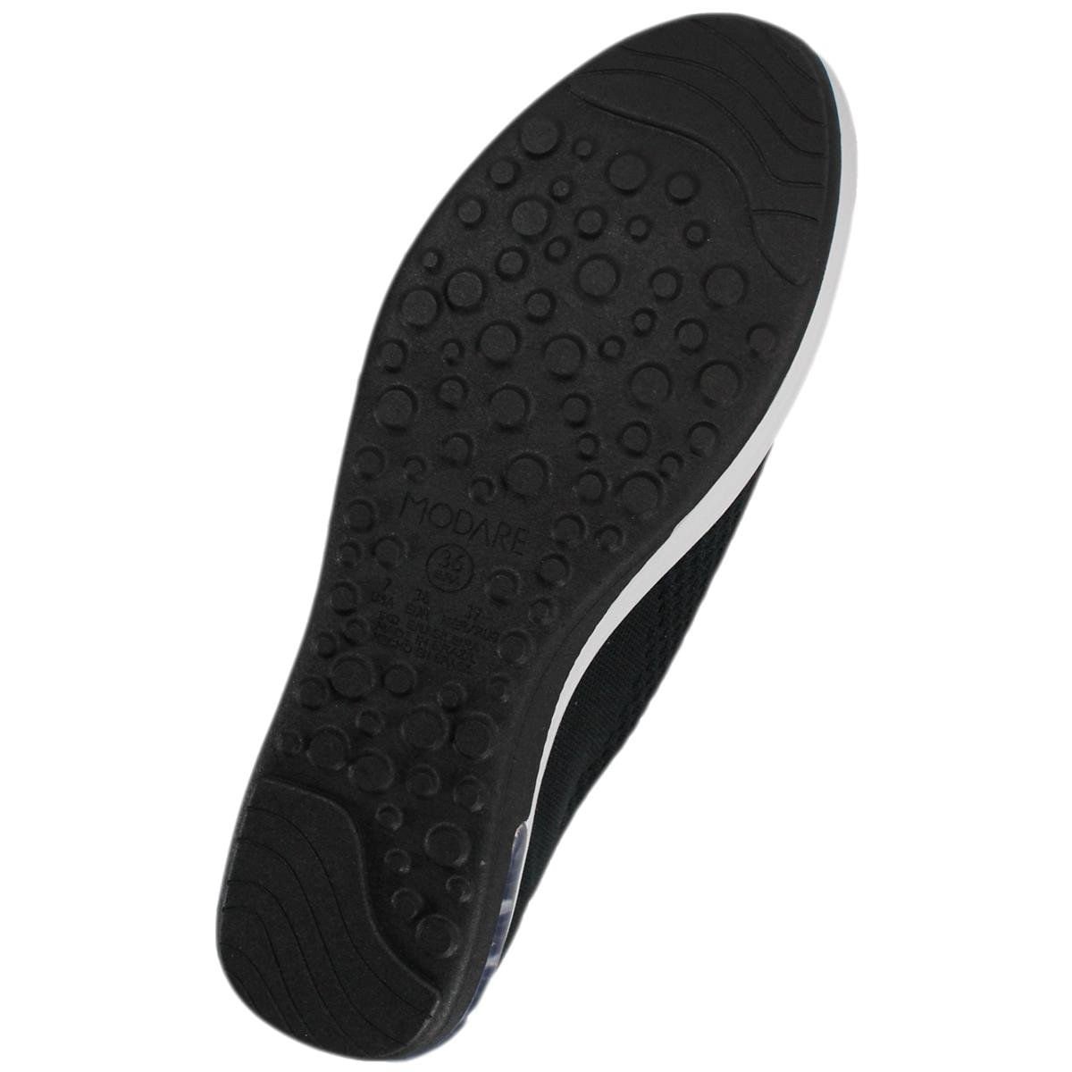 Tênis Feminino Modare Slip On Linho Preto Preto 4