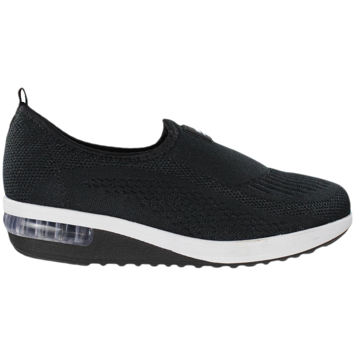 Tênis Feminino Modare Slip On Linho Preto Preto 1
