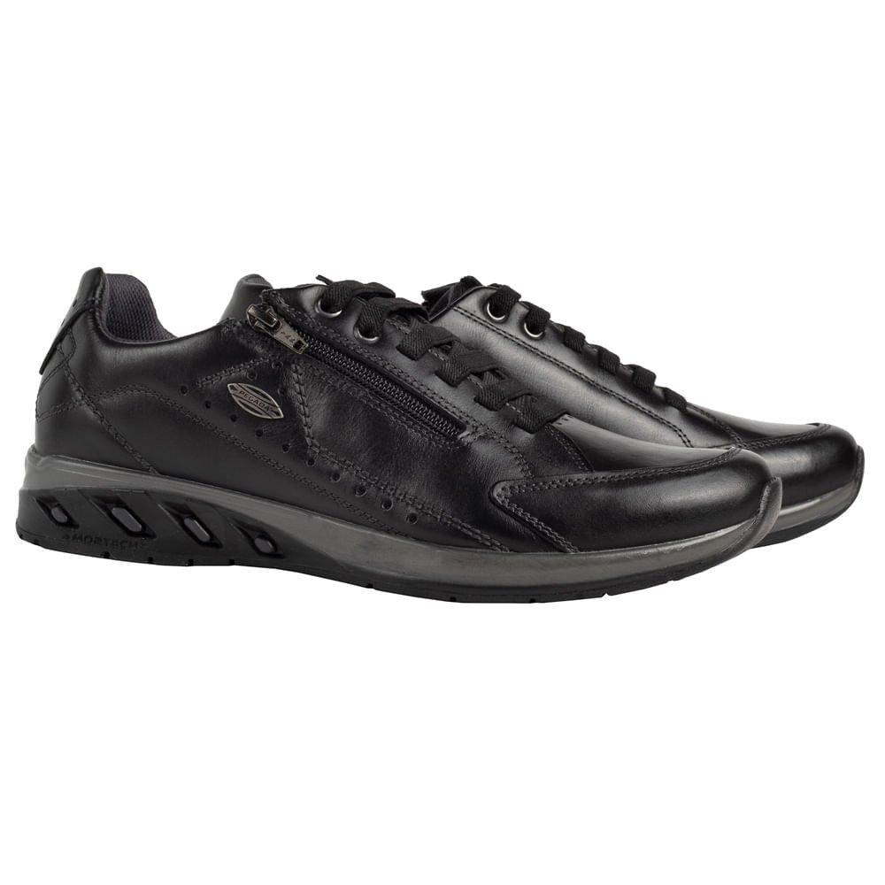 Sapatênis Masculino Pegada Casual Preto Preto 2