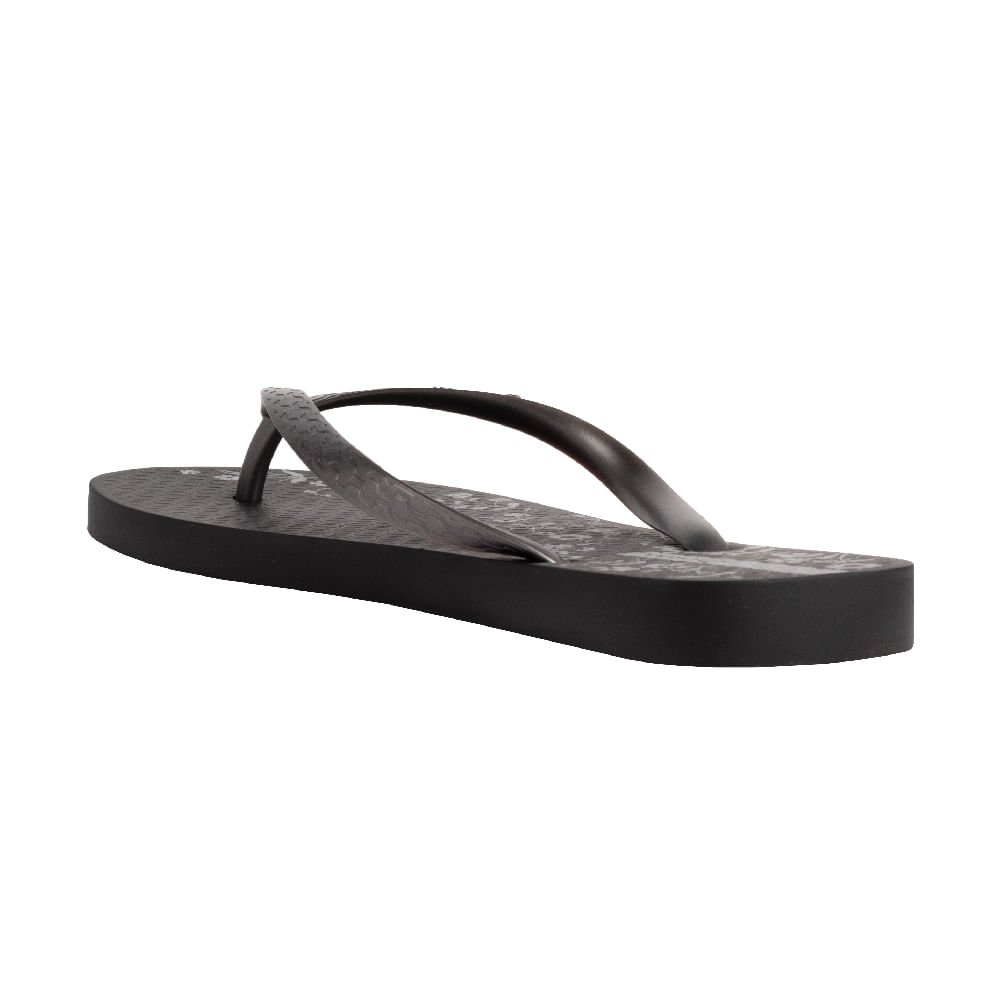 Chinelo Feminino Grendene Ipanema Oasis Preto/Prata Preto 4