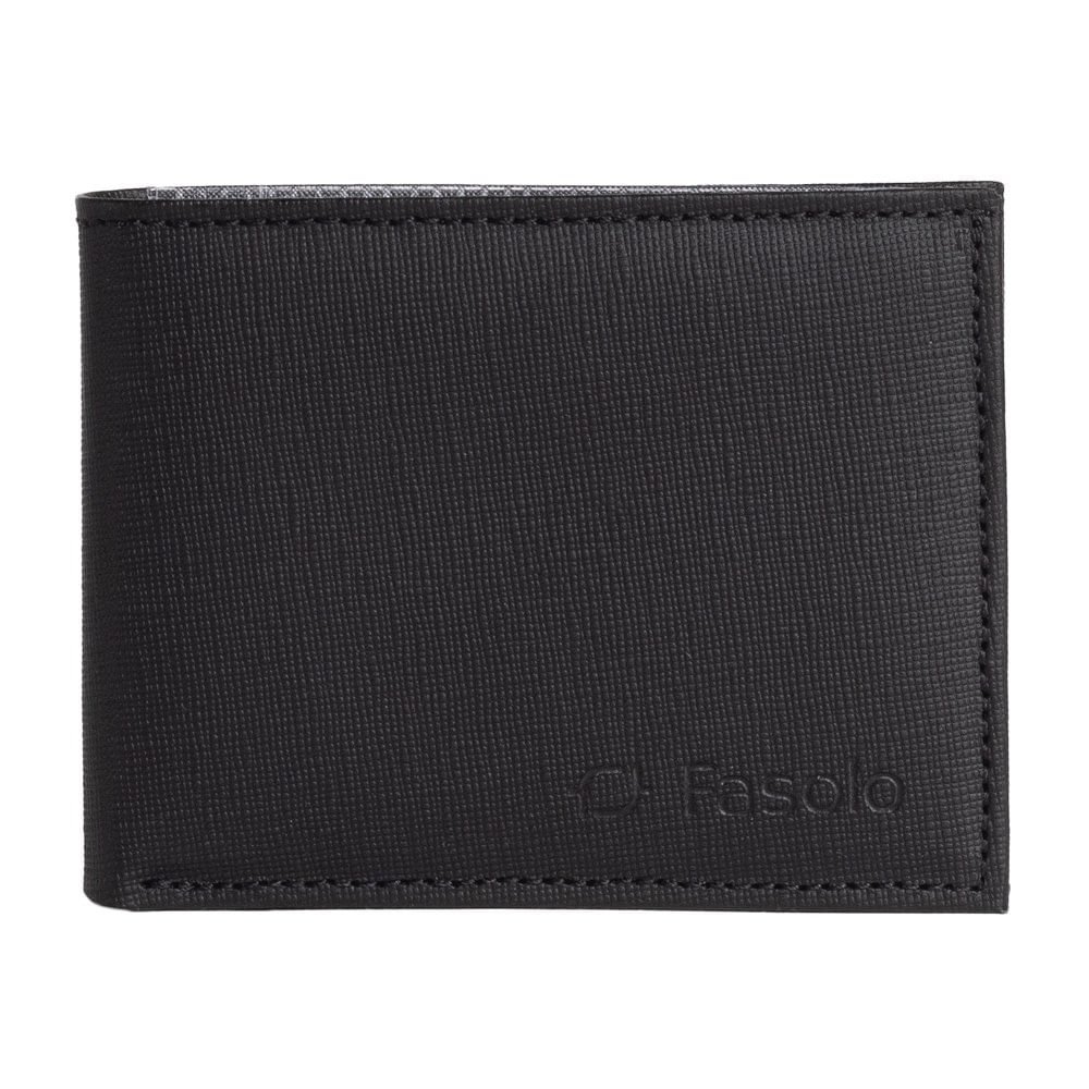 Carteira Masculina Fasolo em Couro K740076 Preto Preto 1