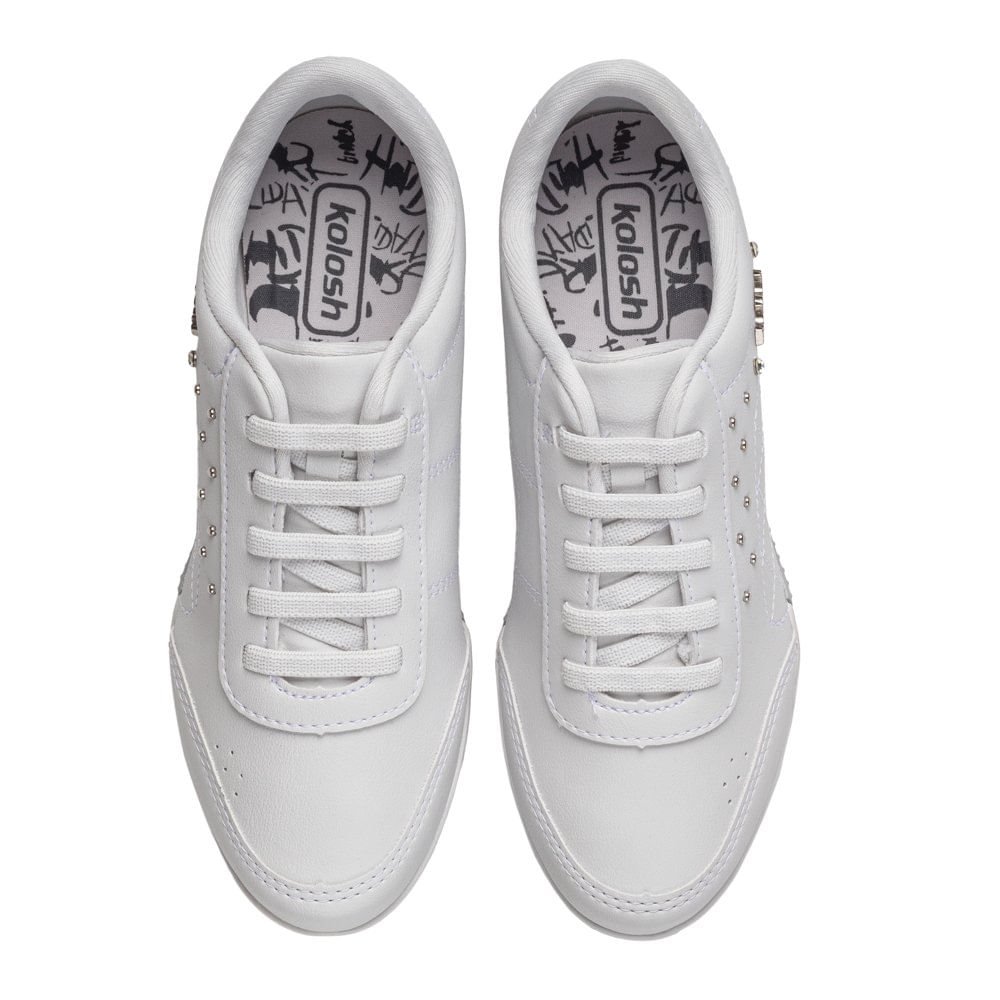 Tênis Feminino Kolosh Mali Branco Branco 4